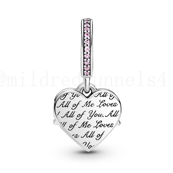 Pandora Pink Heart Mom Dangle Charm - Picture 2 of 5